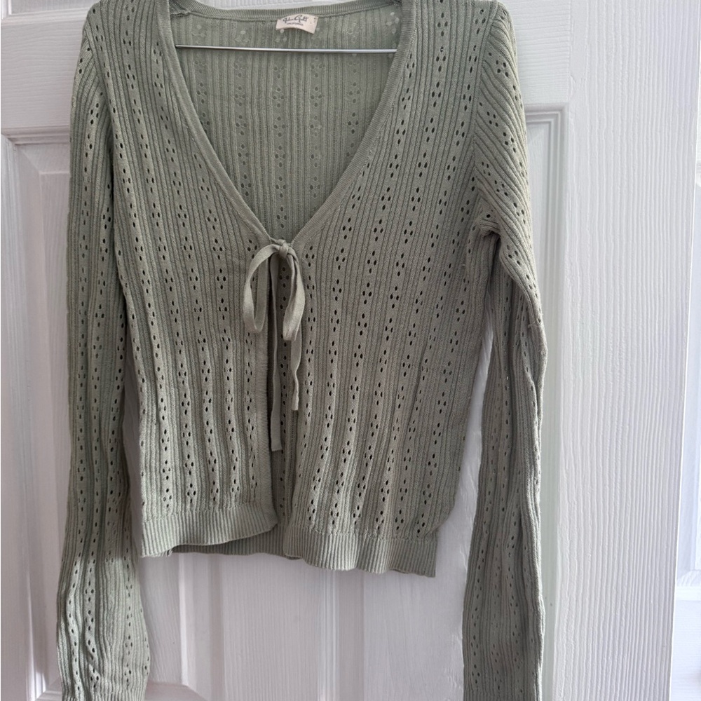 Brandy Melville Sage Green Knit Cardigan